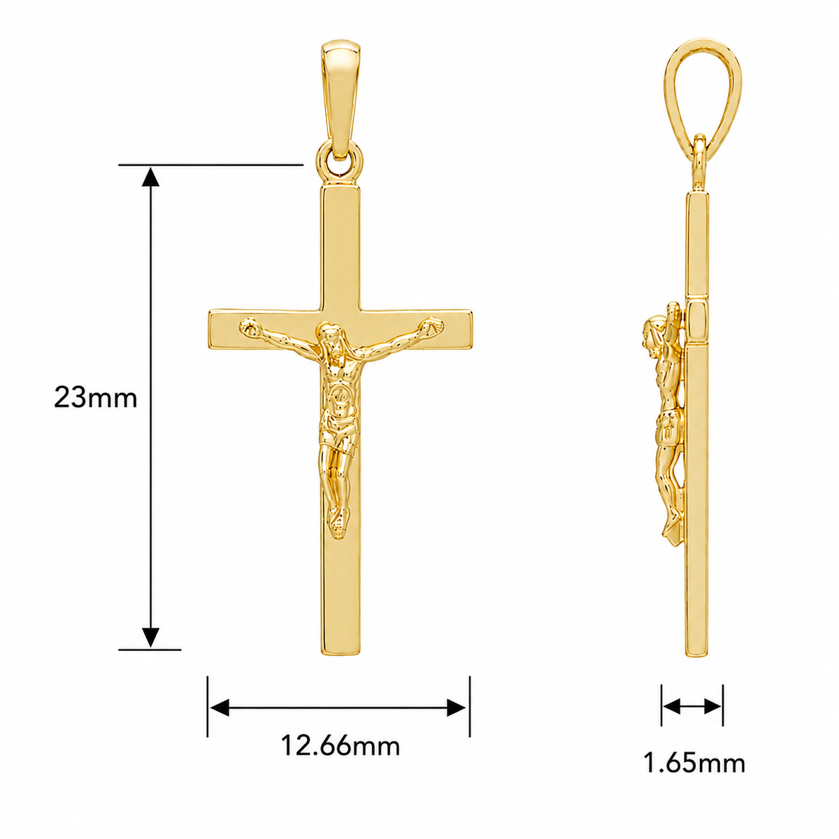 18KT Yellow Gold Cross Pendant