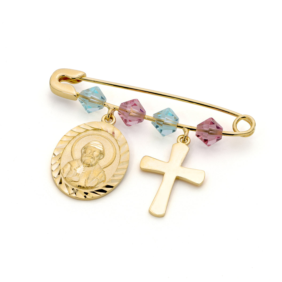 14KT Yellow Gold St Charbel Baby Brooch