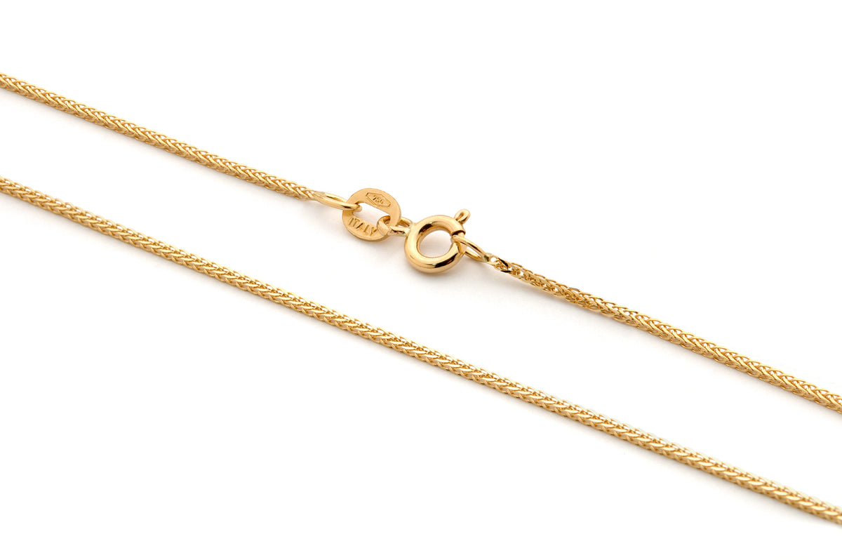 18KT Yellow Gold Spiga Chain