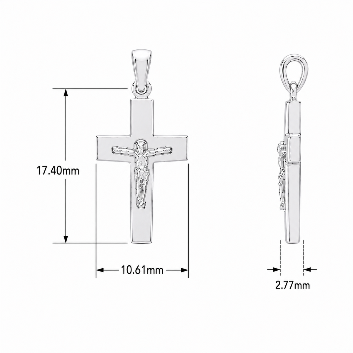 18KT White Gold Cross Pendant