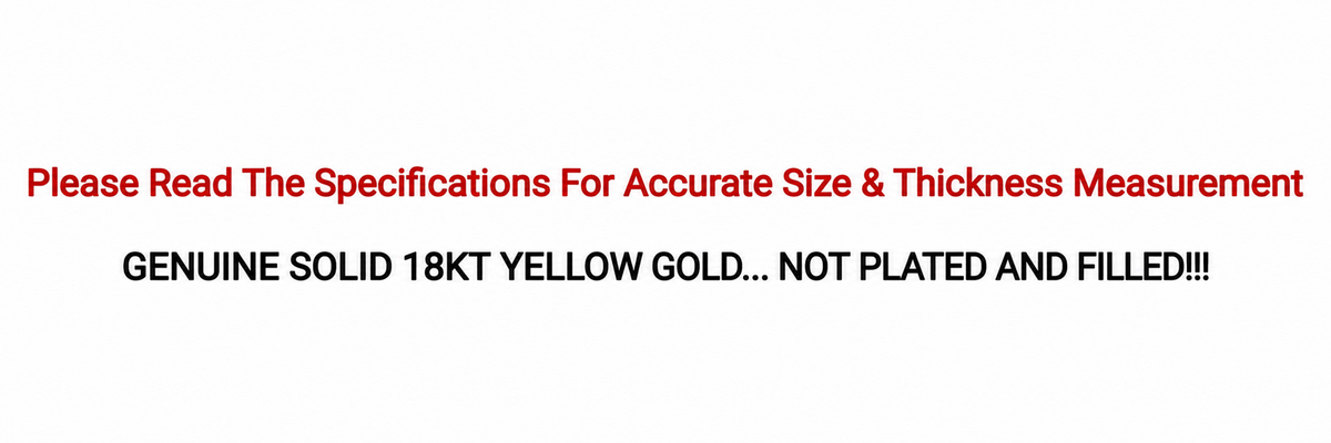 18KT Yellow Gold Flat Shape Cross Pendant