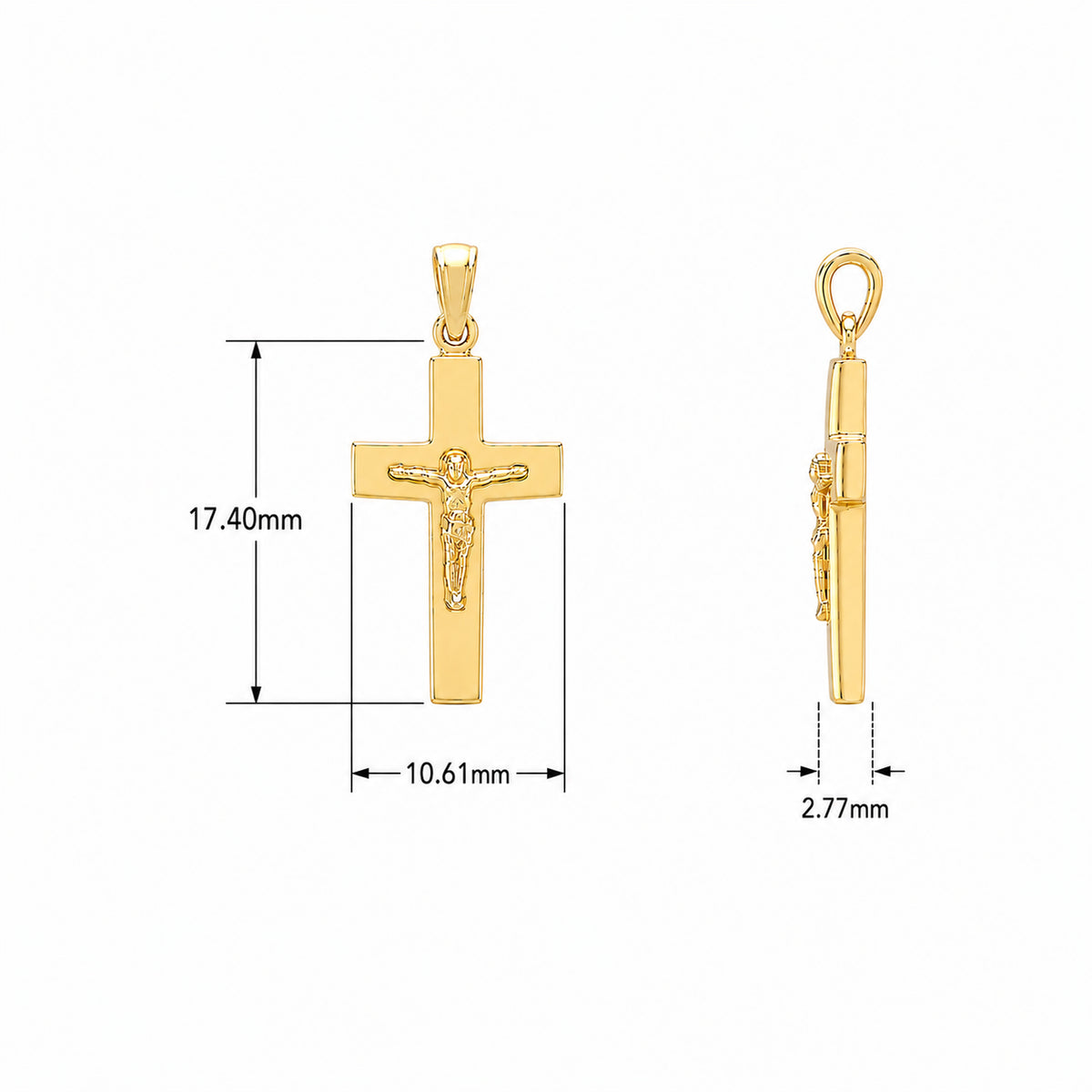 18KT Yellow Gold Cross Pendant