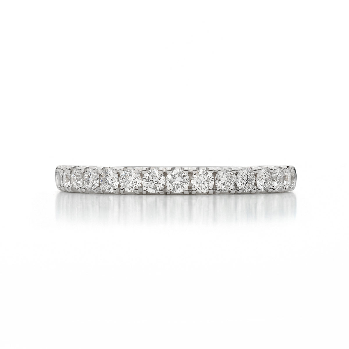18KT White Gold Eternity Round Diamond Wedding Band