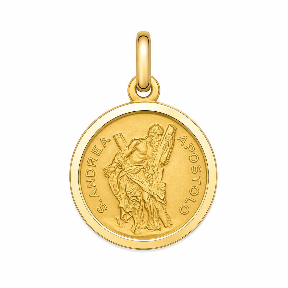 9KT Yellow Gold St Andrew Medal Pendant
