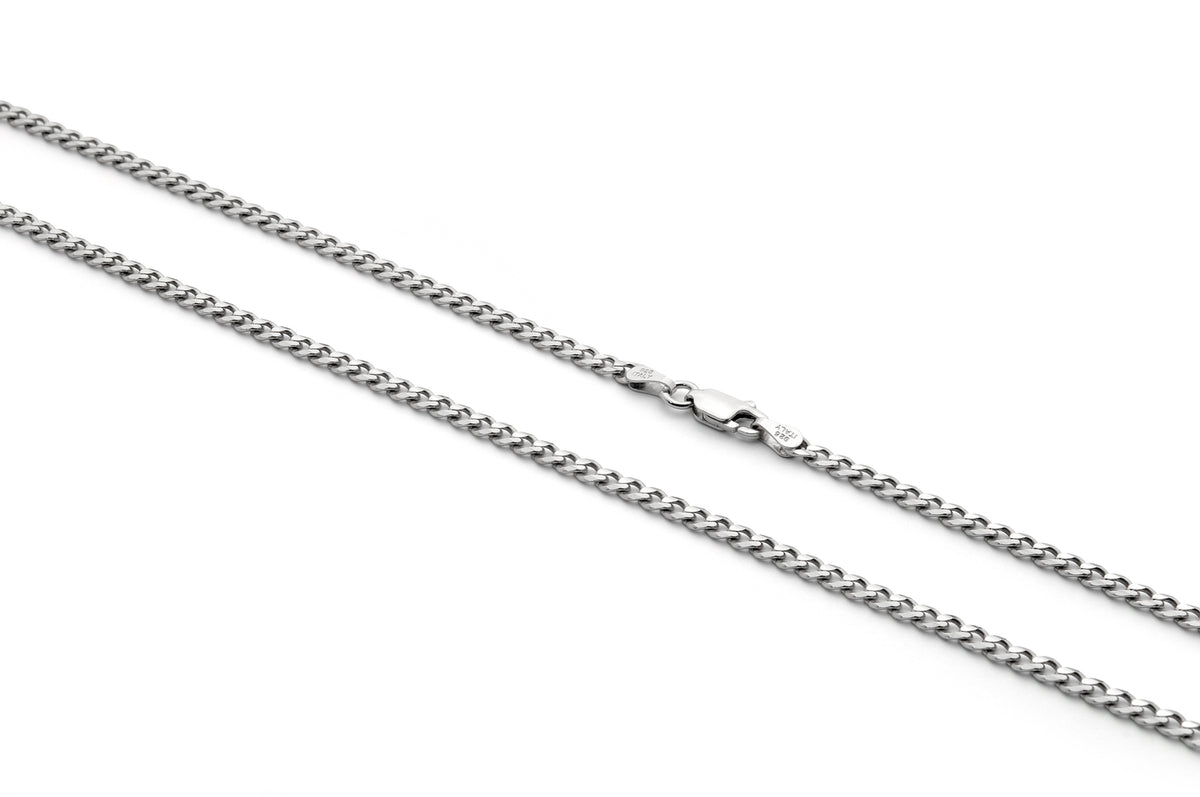 Sterling Silver Concave Curb Chain