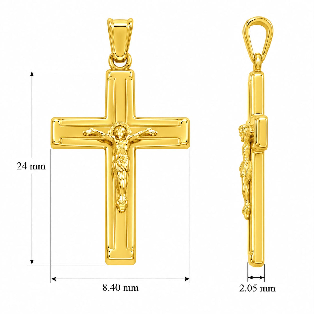 9KT Yellow Gold Cross Pendant