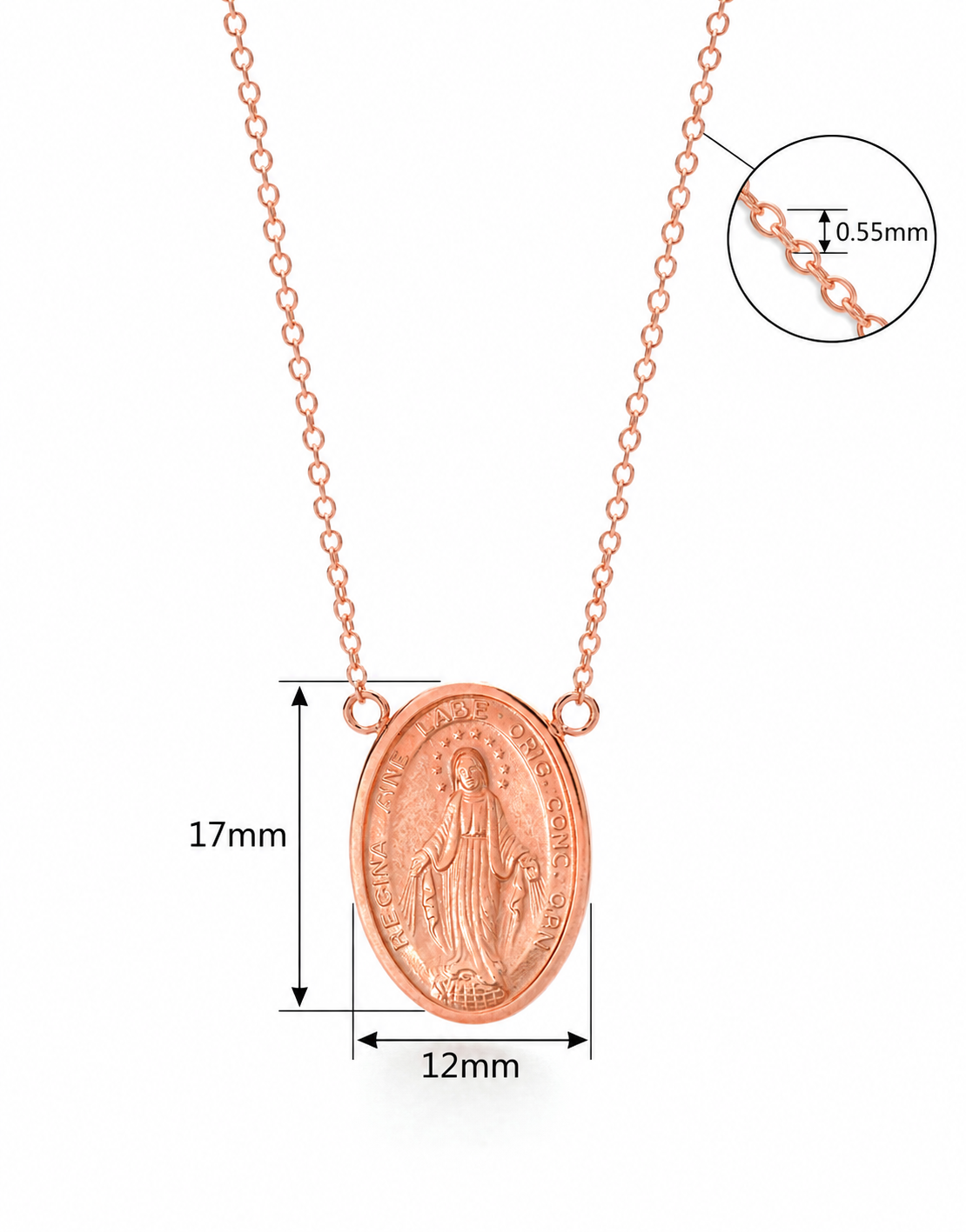 18KT Rose Gold Lady of Miraculous Necklace