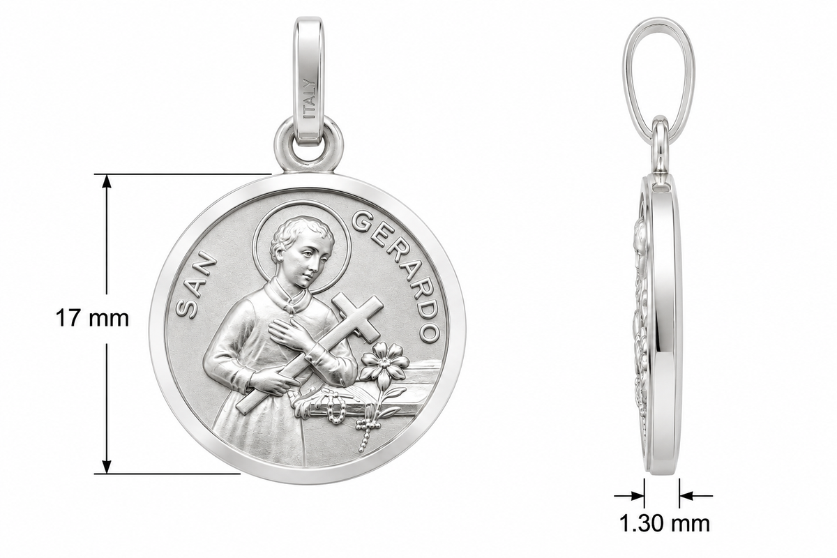 17mm Sterling Silver St Gerard Medal