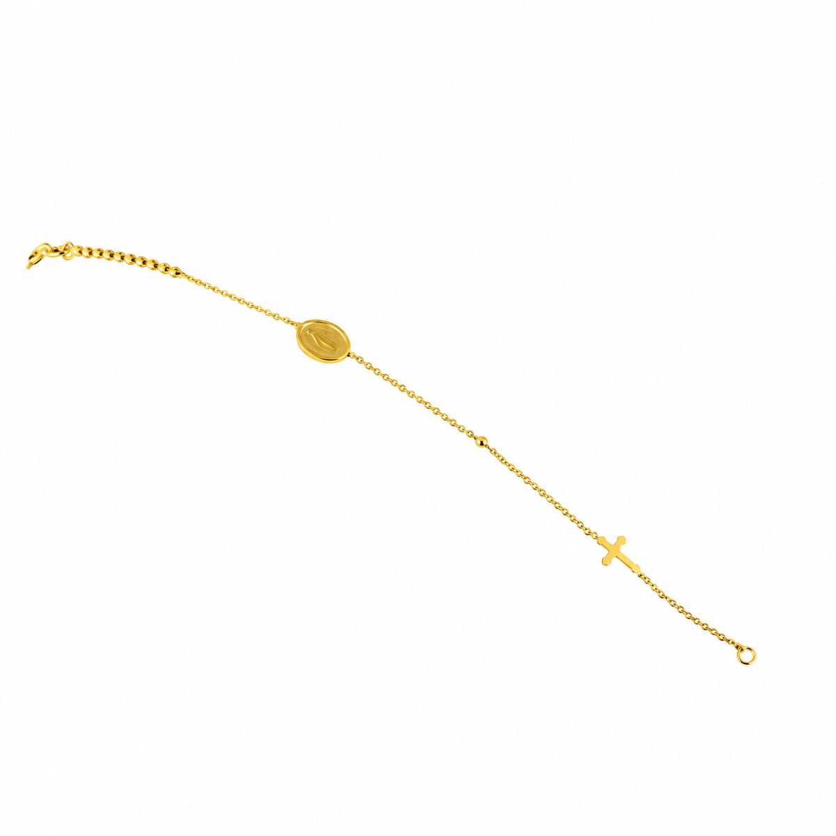 18KT Yellow Gold Rosary Bead Bracelet