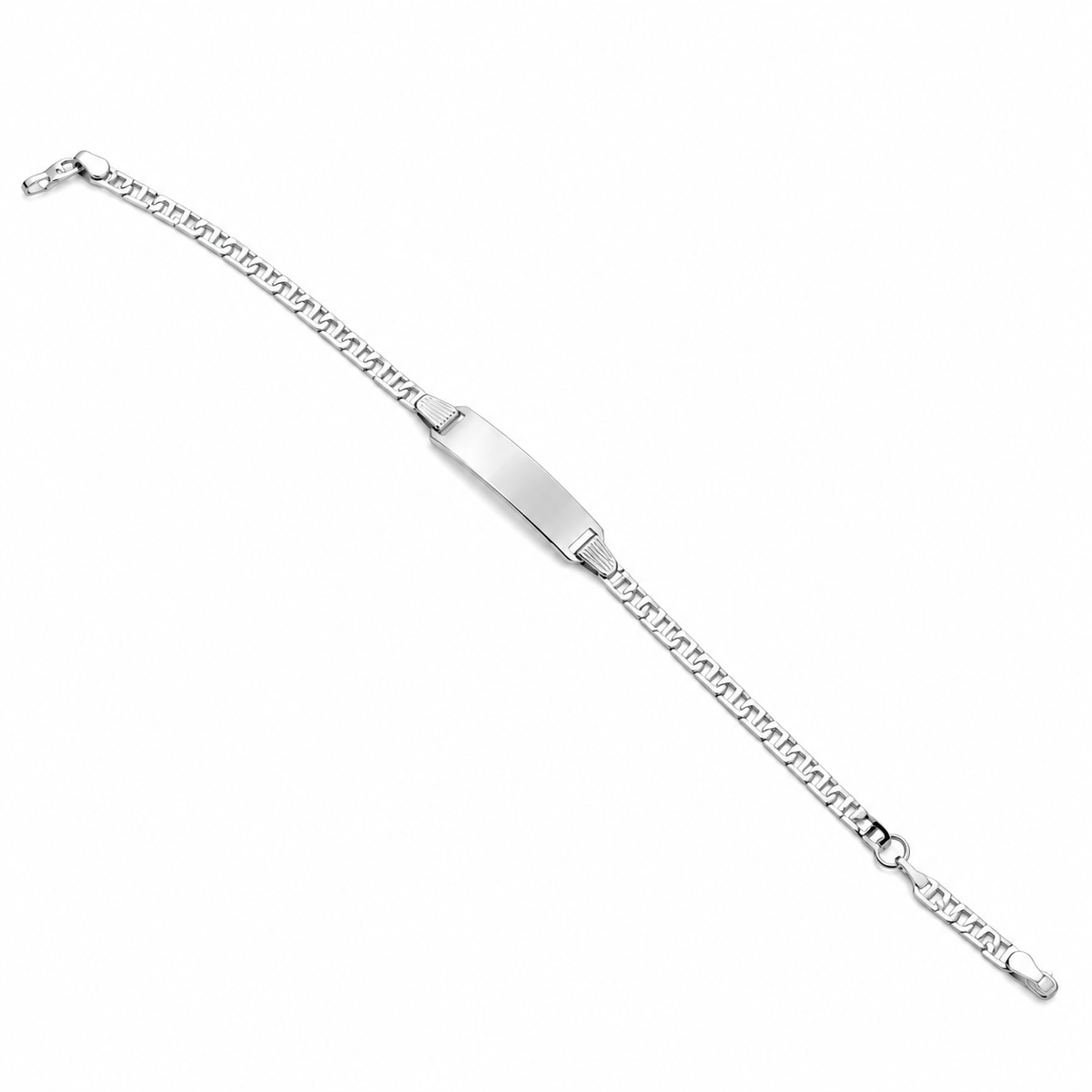 18KT White Gold Baby ID Bracelet