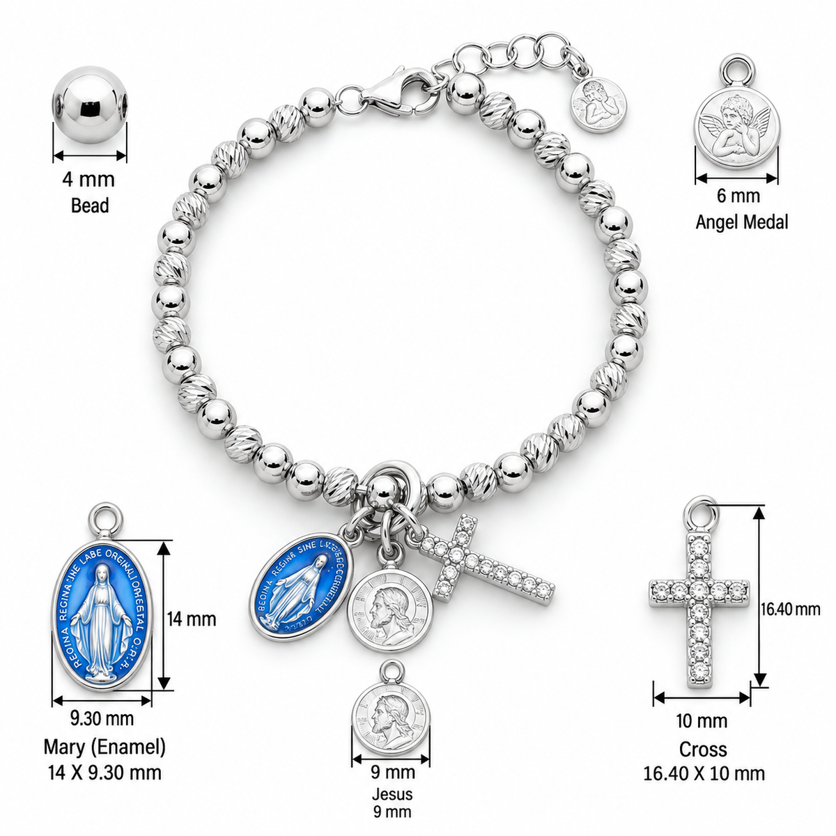 Sterling Silver Diamond Cut Bracelet