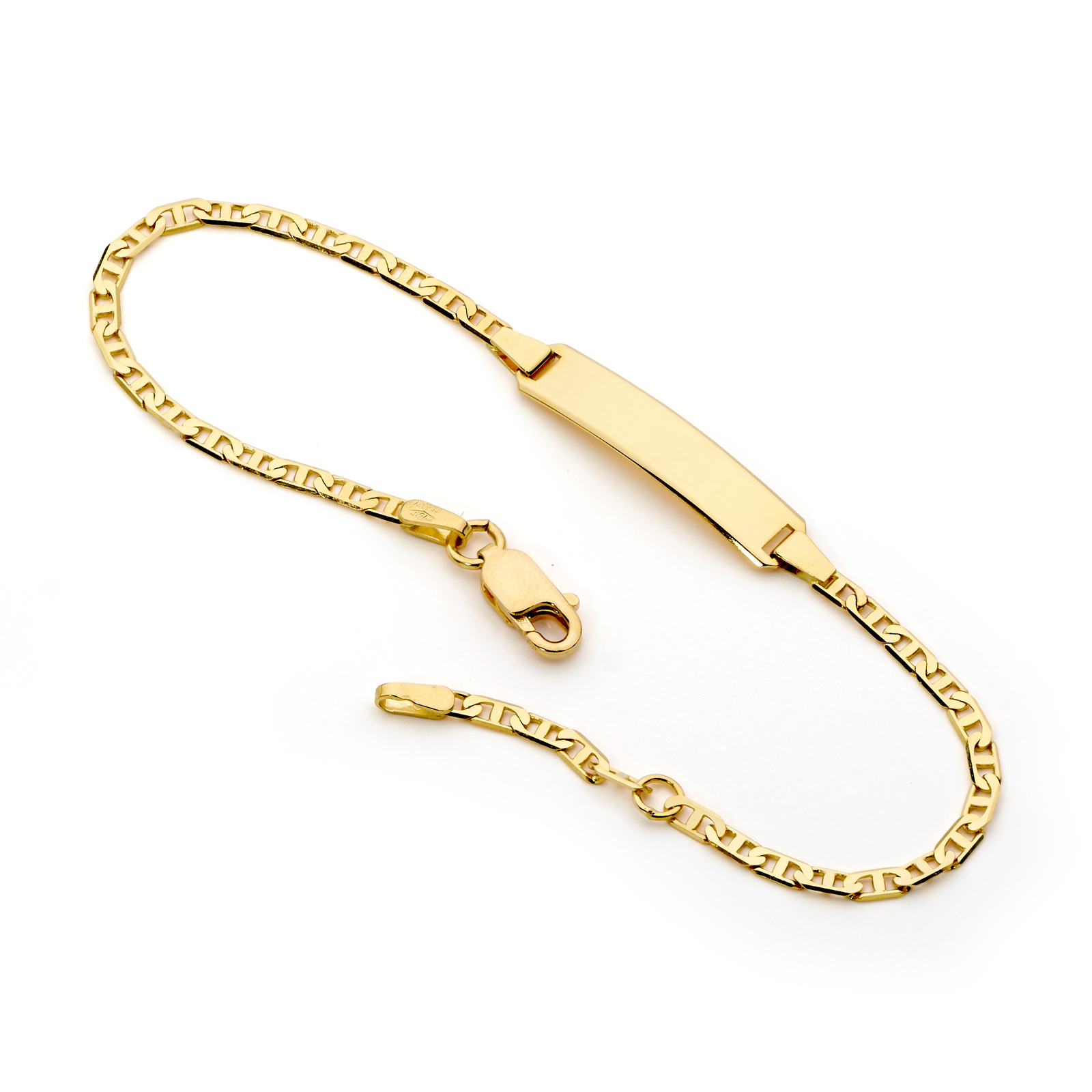 Ladies ID Bracelet Gold Fiagro Link – Bannon Jewellers