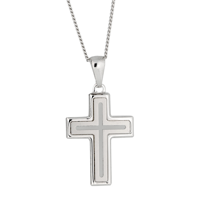 18KT White Gold Cross Pendant | Holy Grace