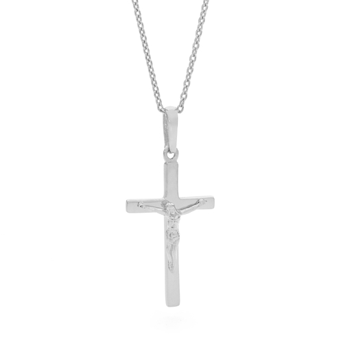 18KT White Gold Cross Pendant