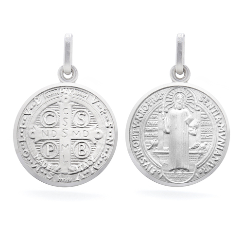 Sterling Silver  St Benedict Medal Pendant