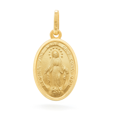 Gold Plated Sterling Silver Our Lady of Miraculous Medal 