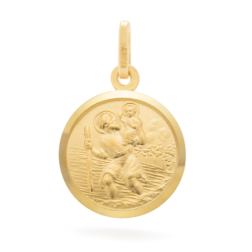 Gold Plated Sterling Silver St Christopher Medal