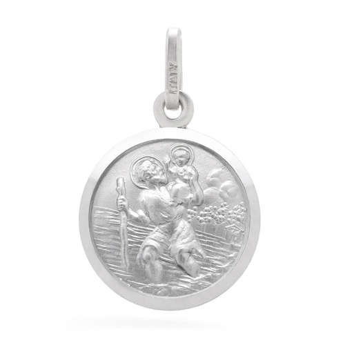 Sterling Silver St Christopher Medal Pendant