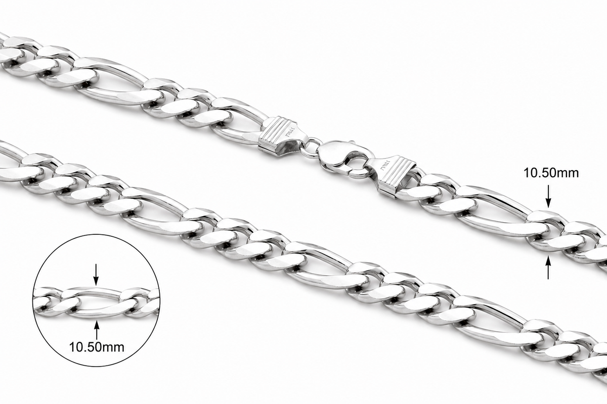 Sterling Silver Figaro Chain