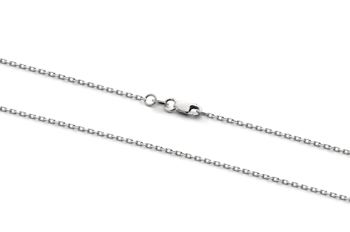 18KT White Gold Cable Chain