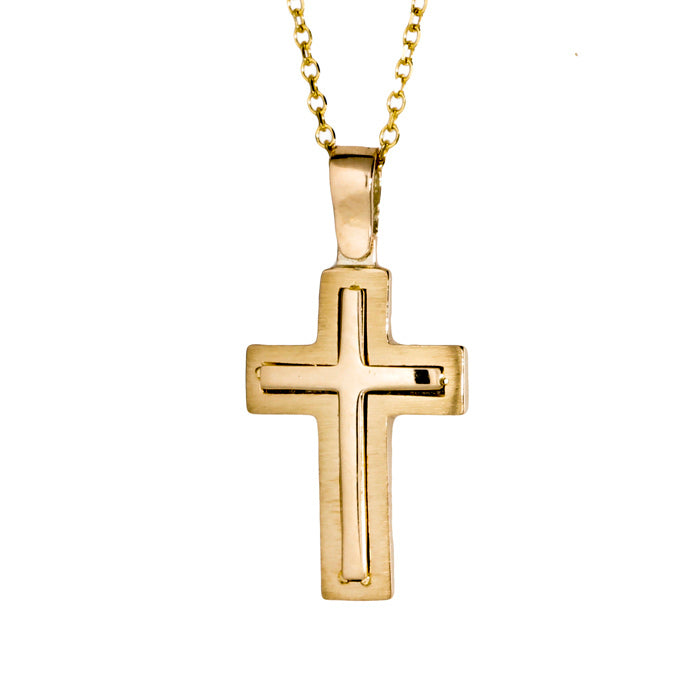 18KT Yellow Gold Cross Pendant