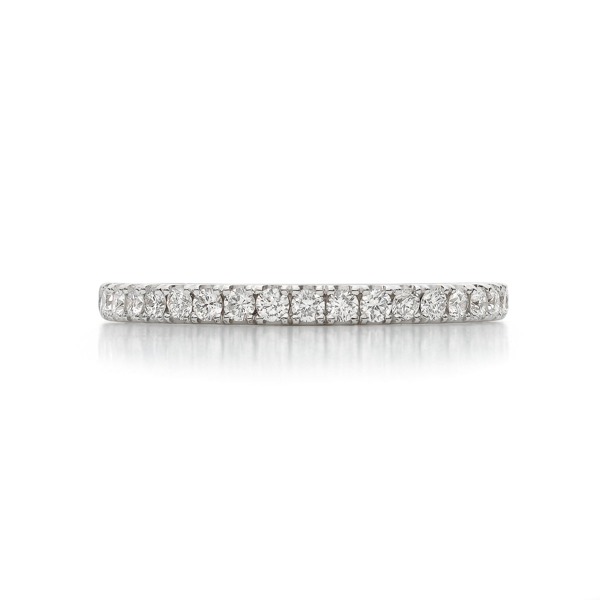 18KT White Gold Eternity Round Diamond Wedding Band