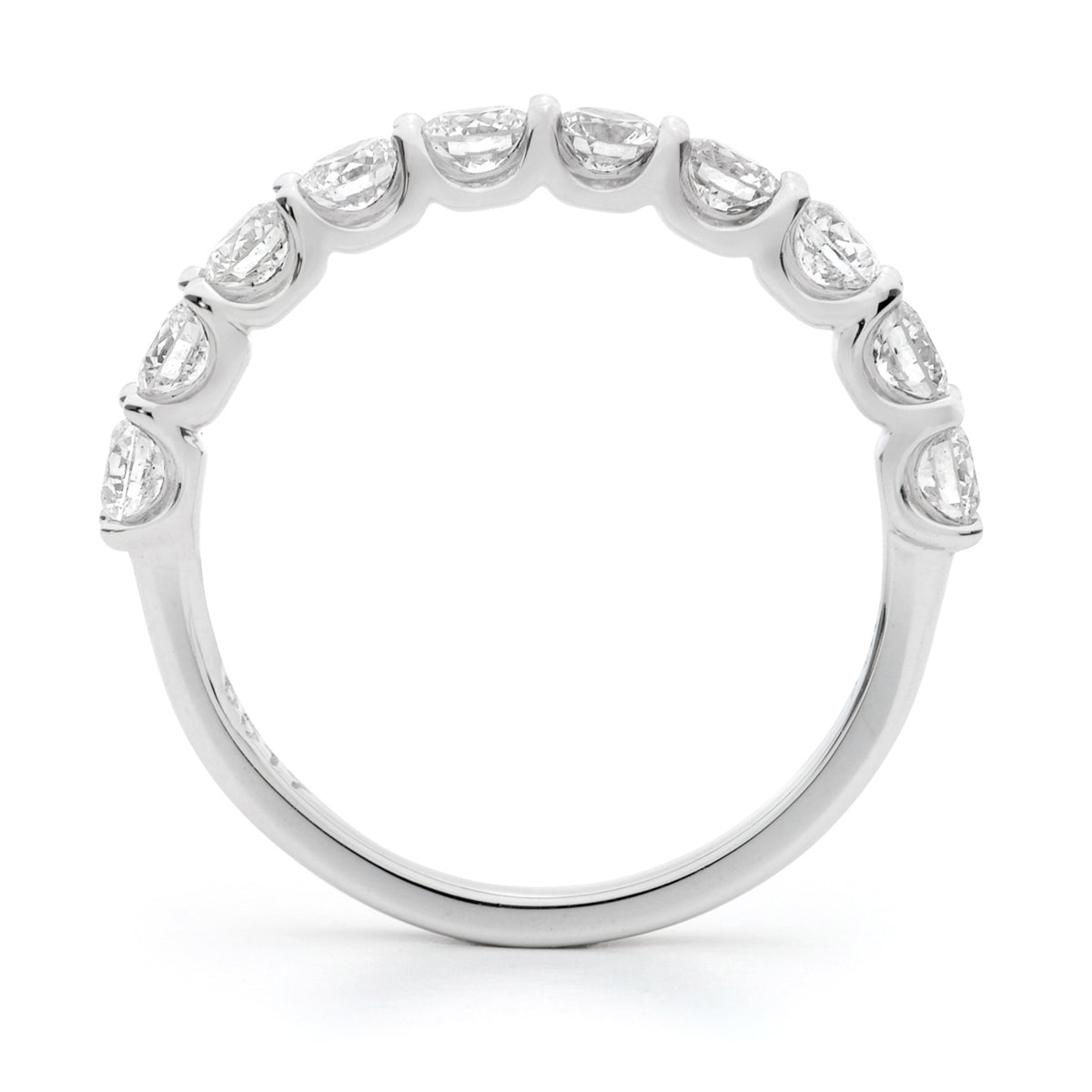 18KT White Gold Eternity Round Diamond Wedding Band