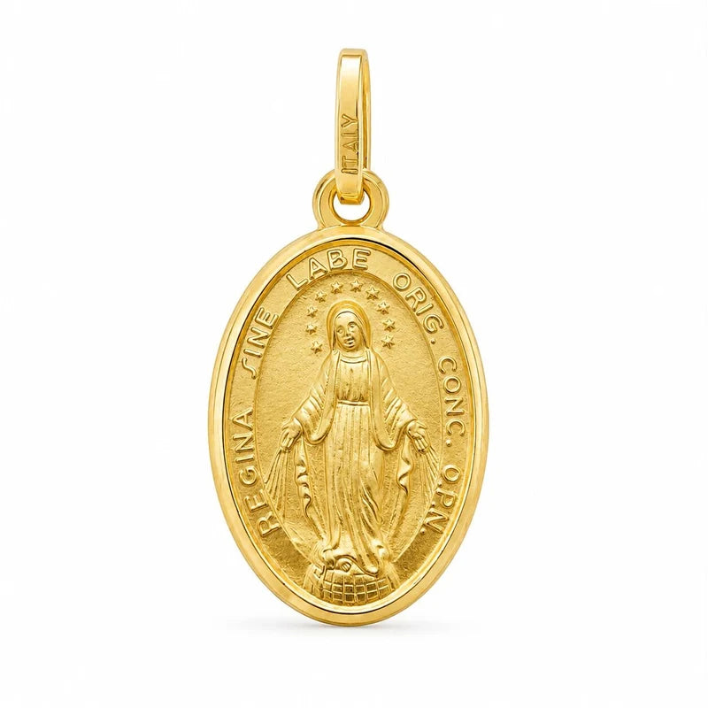 Gold Plated Sterling Silver Our Lady of Miraculous Medal