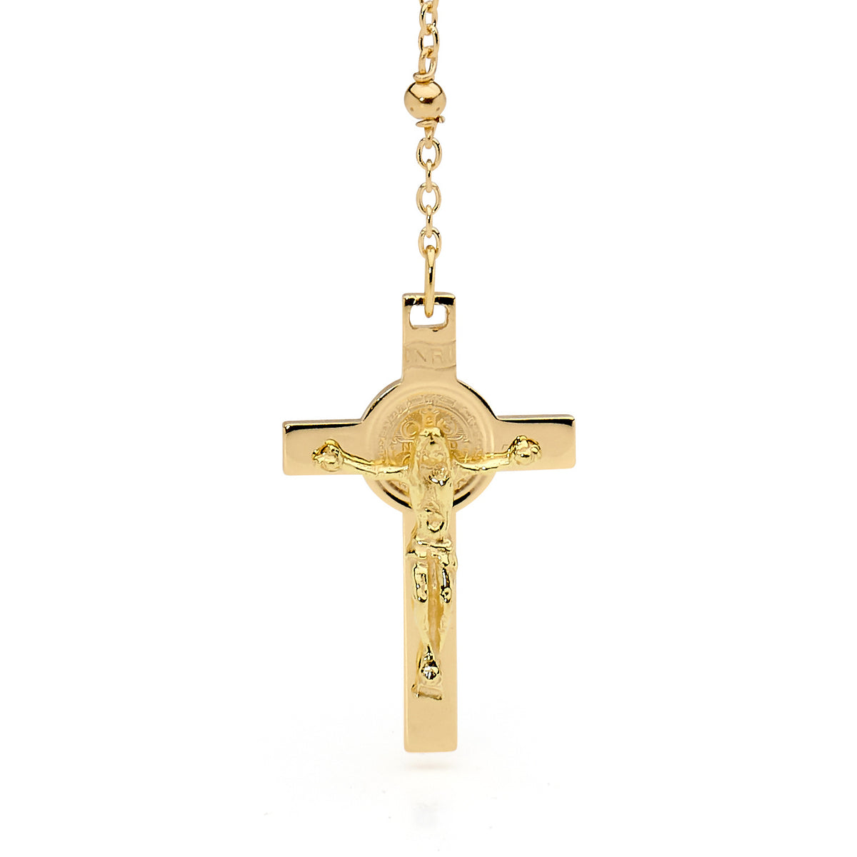 18KT Yellow Gold Rosary Bead Necklace