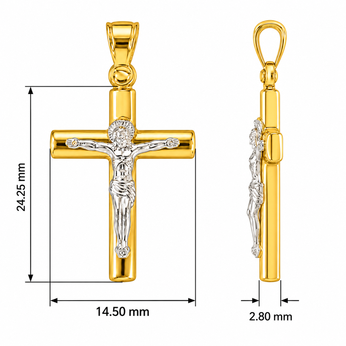 9KT Yellow Gold Cross Pendant