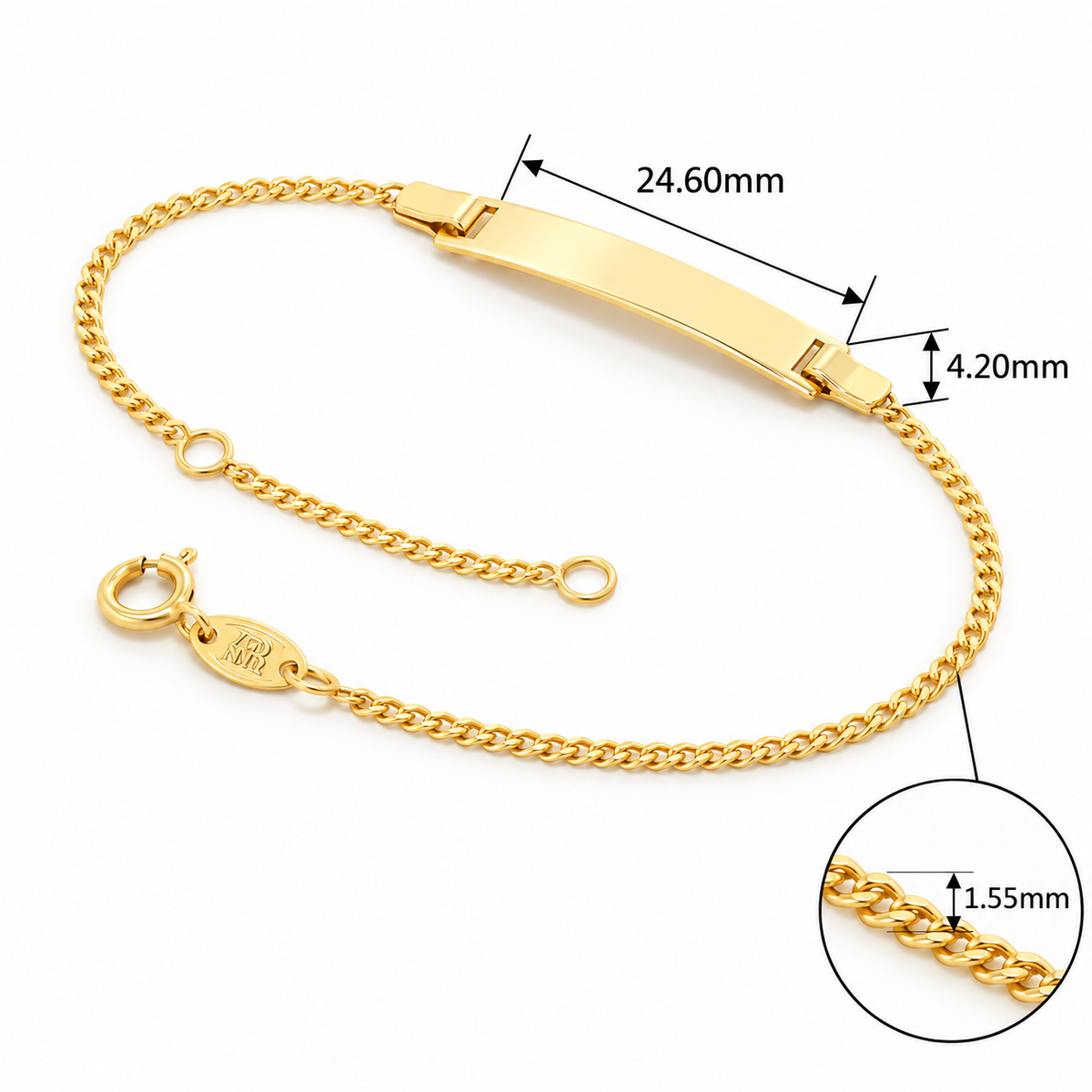 18KT Yellow Gold Baby ID Bracelet
