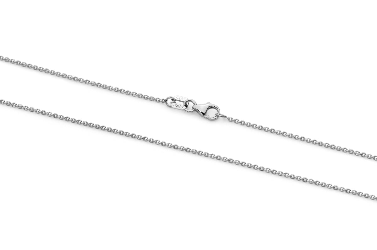 9KT White Gold Trace Chain
