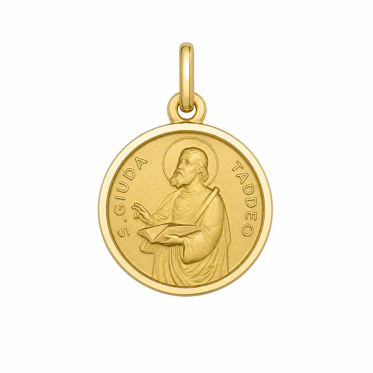 17mm 9KT Yellow Gold St Jude Medal Pendant