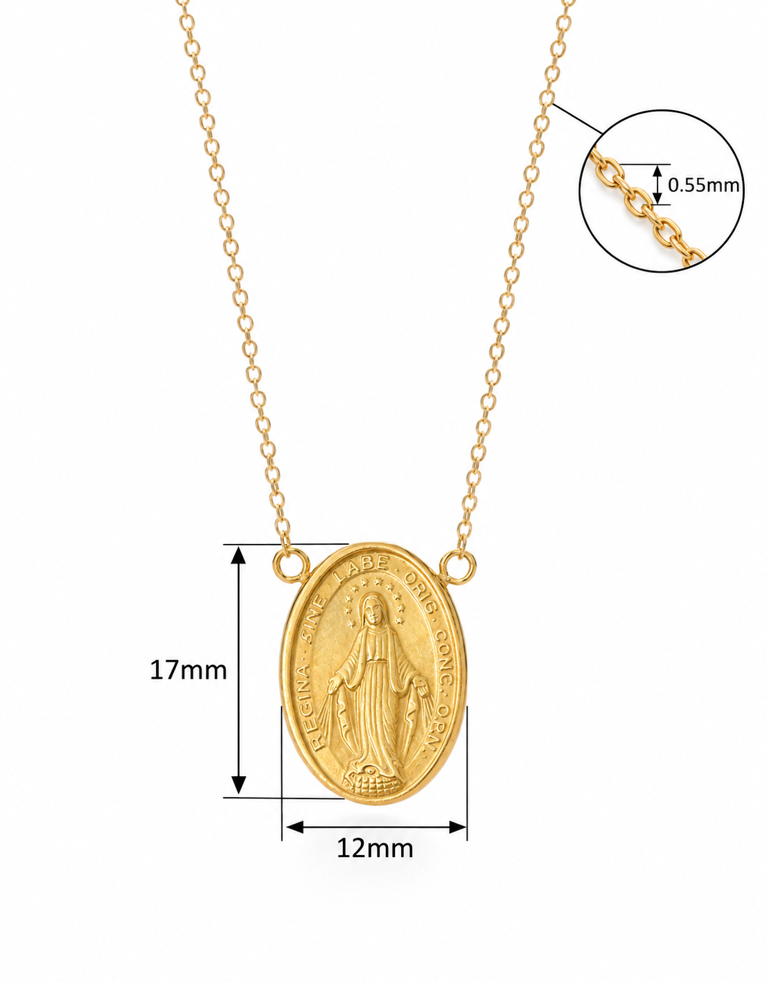 18KT Yellow Gold Lady of Miraculous Necklace