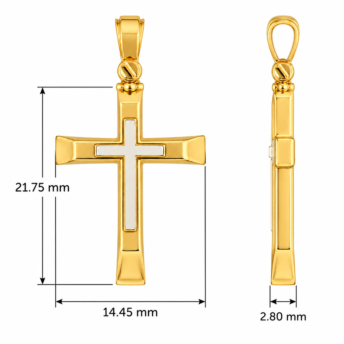 9KT Yellow Gold Cross Pendant