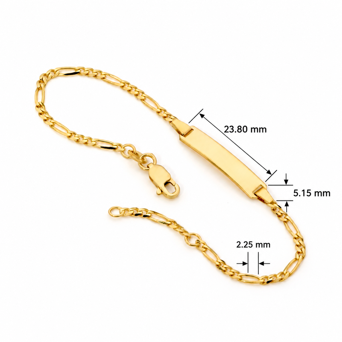 9KT Yellow Gold Baby ID Bracelet