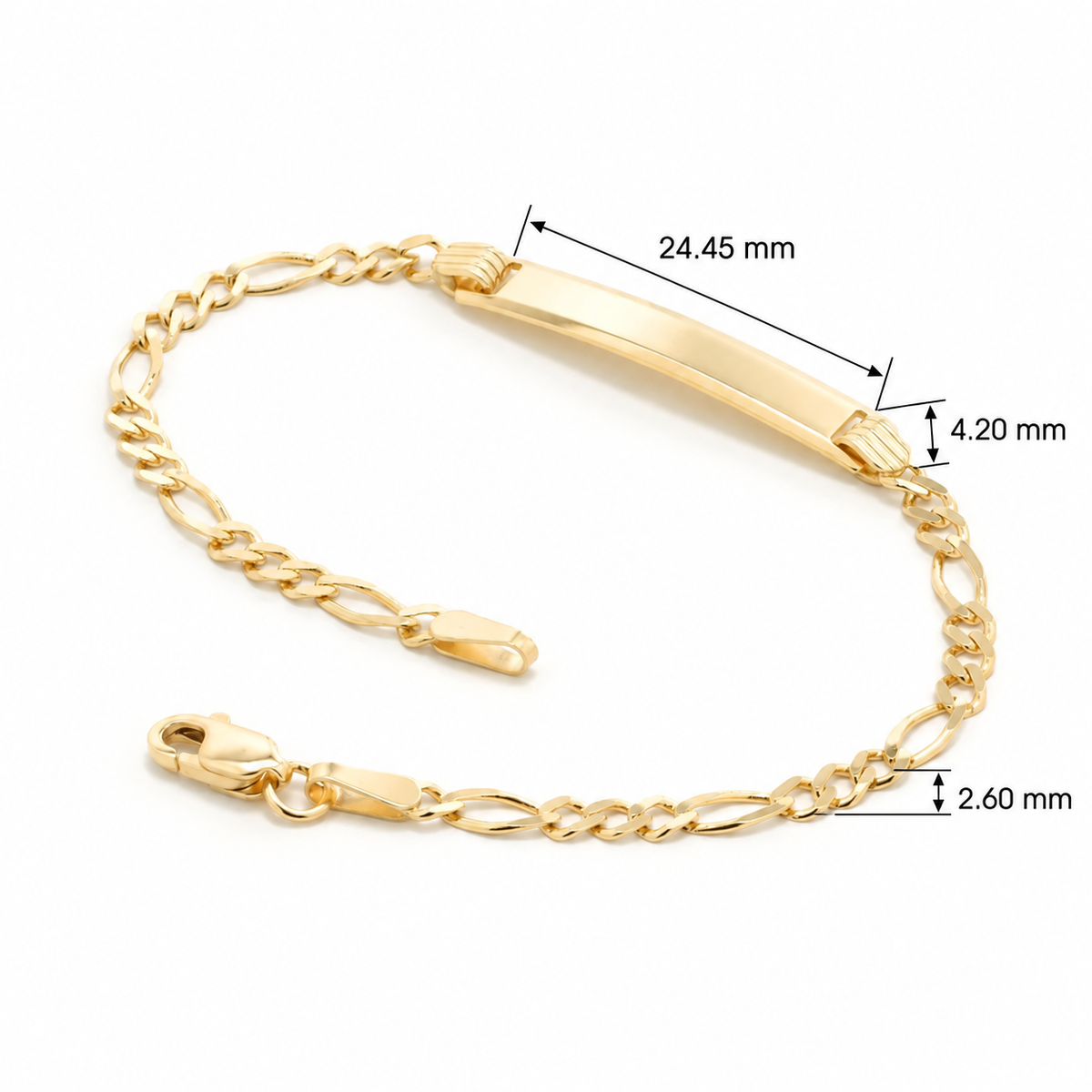 18KT Yellow Gold Baby ID Bracelet