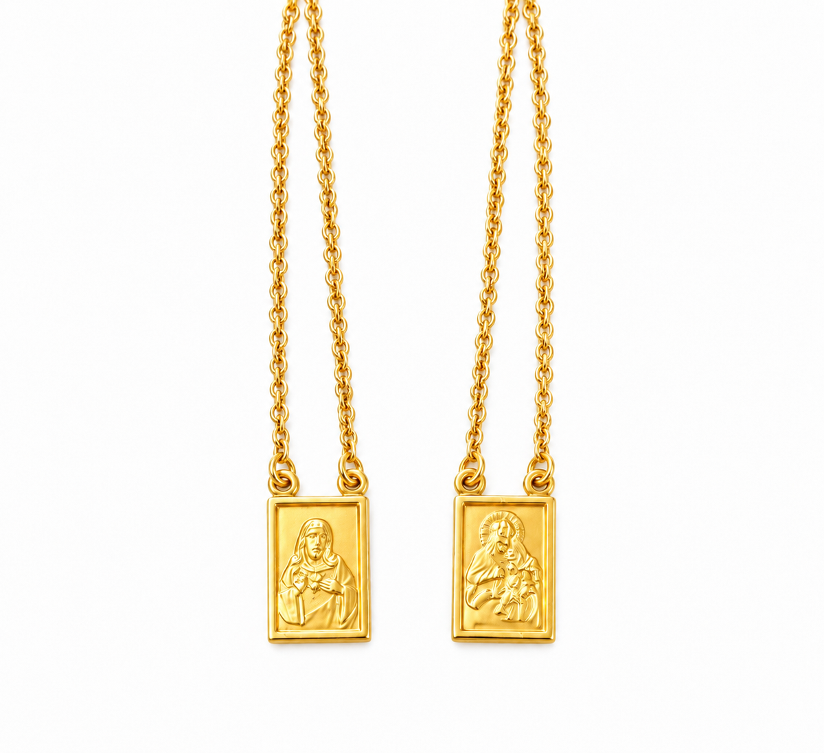 9KT Yellow Gold Scapular Necklace