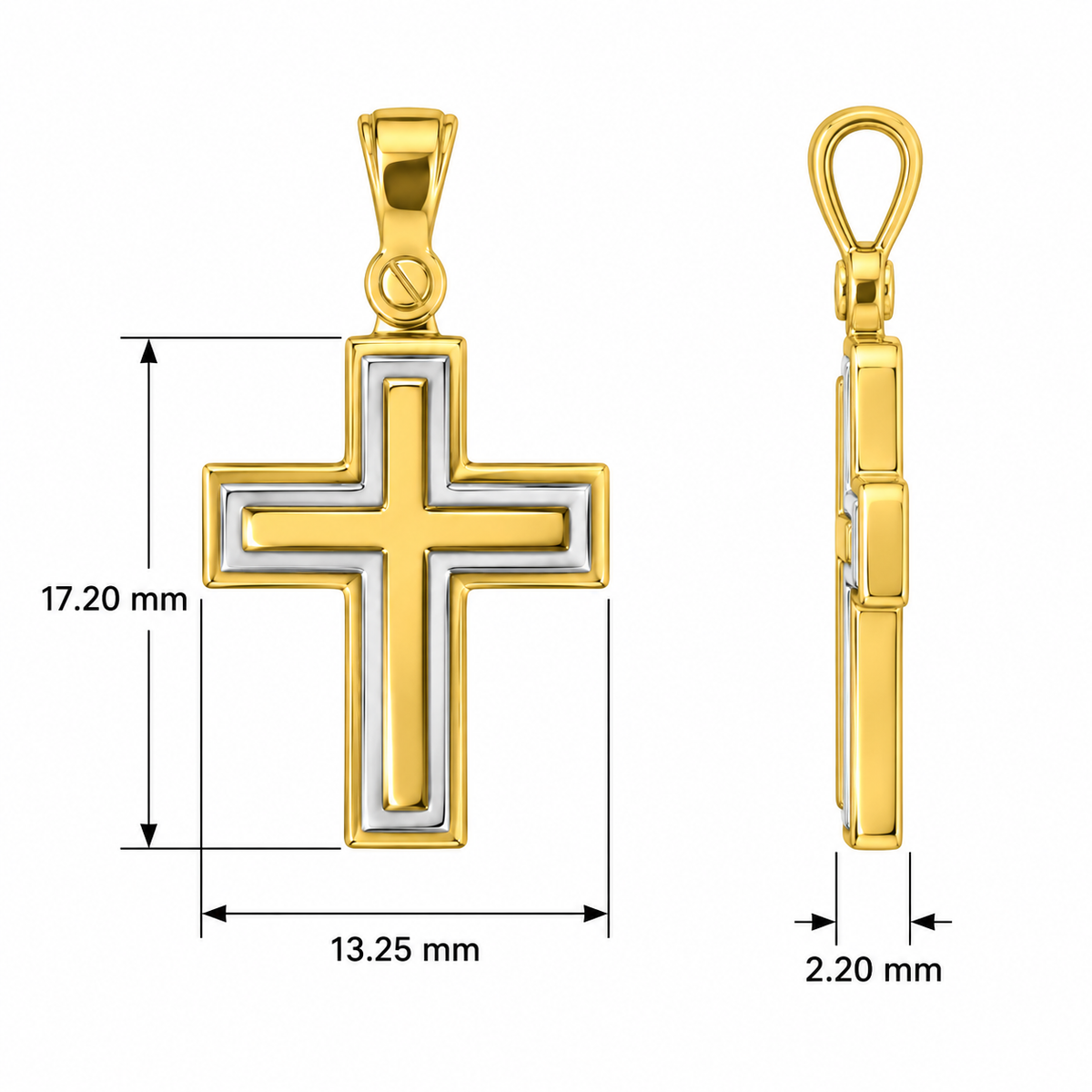 9KT Yellow Gold Cross Pendant