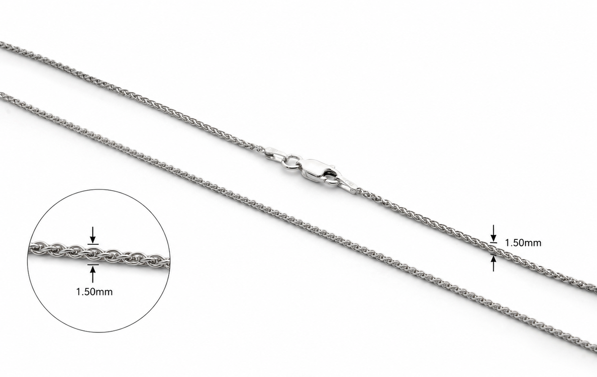 Sterling Silver Spiga Chain